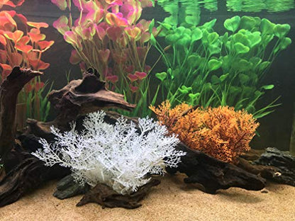 2 Pcs Aquarium Decorations Fish Tank Artificial Water Plants Made of Soft Plastic