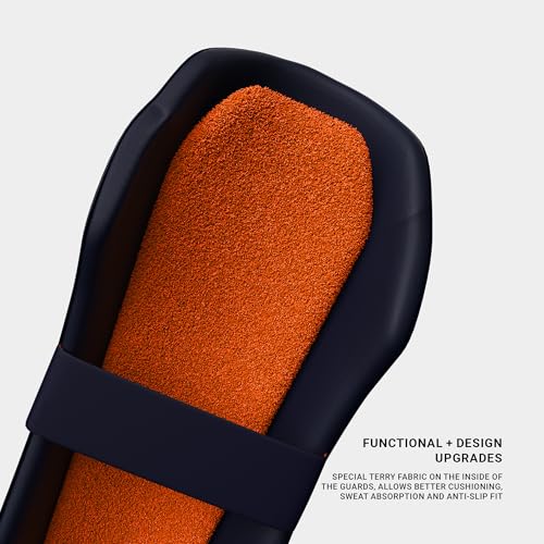 moonwalkr Cricket Wicket Keeping Shin Guards Cricket Guard for Keeper's Height (4'5" - 6'6") Wicket Keeping Pads Super Slim Gear Comes with a 3-inch Strap - color: Blue