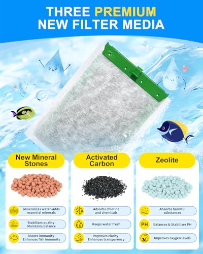 6 Pcs Upgraded Filter Cartridges Large Compatible with Tetra Whisper | 3 Premium Materials Filter Cartridges Compatible with Tetra Whisper, Fits 20i 40i IQ20 IQ30 IQ45 IQ60 PF20 PF30 PF40 PF60 - size: Large, 6 Pack