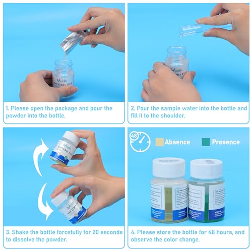 4 Pack E. Coli & Coliform Bacteria Water Test Kit - EPA Approved Water Quality Test for Well, Tap, Pool, Lake, and Drinking Water