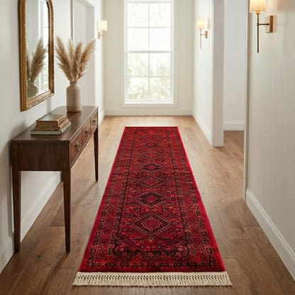 Unique Loom Tekke Collection Area Rug - Sheibani (2' x 5' 3" Runner Red/Black) - size: 2' x 5'3" (Rectangular)