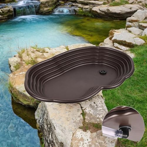 Reptile Feeding Dish Reptile Feeding Water Bowl Turtle Water Bowl Reptile Bathing Pool for Semi Aquatic Chameleon Gecko Rest, Hose Drain - color: hose drain