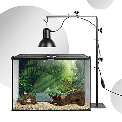 BETAZOOER Large Reptile Heat Lamp Stand Adjustable 16-35 Light Terrarium - size: Large (Pack of 1)