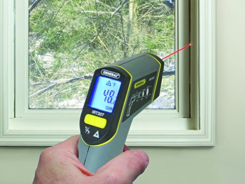 General Tools Non-Contact Digital Laser Temperature Gun, Thermal Detector, -4 to 608 degrees F (-20 to 320 degrees C) - For Cooking/BBQ/Food/Fridge/Pizza Oven/Engine - style: Mid Range