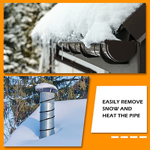 Kingdder 36 Ft (6FT~48FT) Heat Tape for Water Pipes Thermostat Self Regulating Heating Cable with Power Indicator Plug Built-in, Heavy Duty Heating Cable for Pipe Freeze Protection, 120V 8W/ft - size: 36 Ft