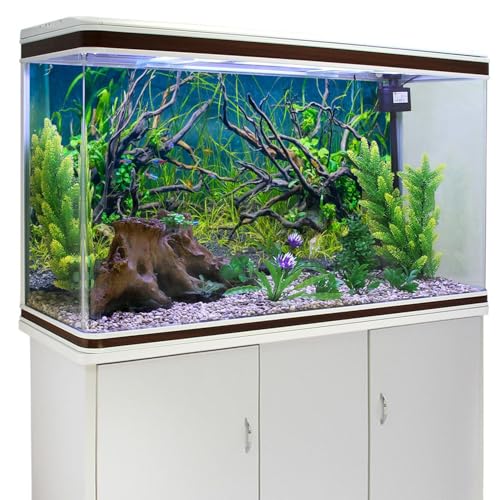 AWERT 48x24 inches Tropical Fish Tank Background River Bed & Lake Aquatic Plant Undersea Tree Branch Aquarium Background Vinyl - size: 48x24in/120x60cm