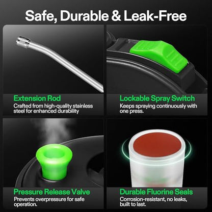 VIVOSUN 70oz Pump Sprayer, Portable Water Spray Bottle | for Spraying Plants, Flowers, Weeds and Cleaning, Hand Pump with Side Filling Port, Measuring Cup, Adjustable Nozzles - size: 70oz