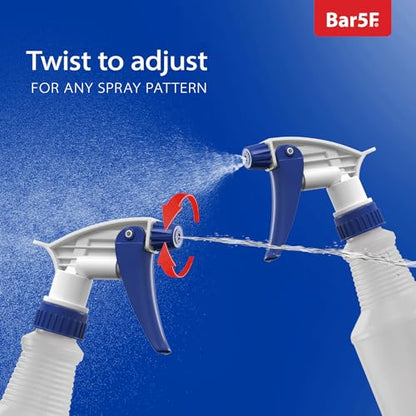 Bar5F Set of 4 Empty 16 oz Spray Bottles | Premium, NBR Gasket, Superior Hydrocarbon Resistance, Ideal for Auto Detailing & Industrial Cleaning - size: Pack of 4