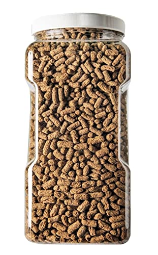 Tortoise Pellet Food, Low Starch High Fiber Diet for Sulcata, Leopard, Yellow-Footed, Desert, African Spurred for All Tortoise.…1-lb & 8oz Med Jar