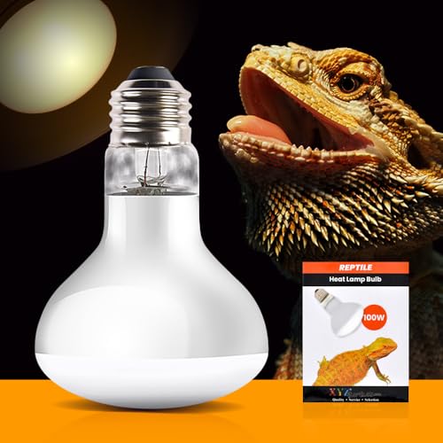 Reptile Heat Lamp – 100W Heat Lamp Bulb for Reptiles, Reptile Basking Heat Lamp Bulbs, UVA Daylight Basking Light for Reptiles, Bearded Dragon, Tortoise, Lizard