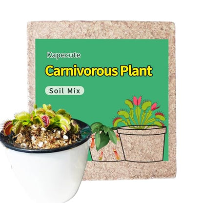 Carnivorous Plant Soil Mix 2 Qts, Include Perlite and Sphagnum Moss Debris, Great Potting Soil for Venus Fly Traps, Pitcher Plants, Sundews - size: 2 Quarts