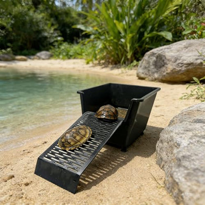 Hanging Turtle Laying Eggs Mud Turtle Breeding Box Basking Platform Turtle Dock for Basking Nesting Box Ramp for Reptile Frog Terrapin