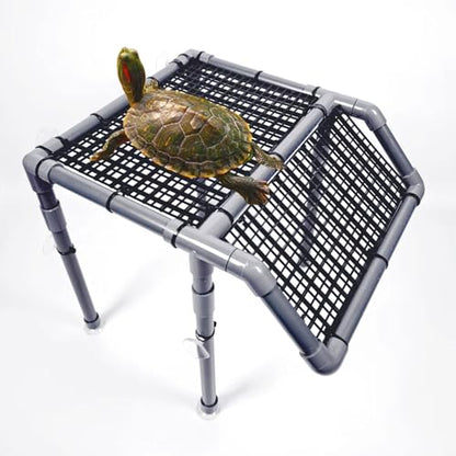StellarOcean Extra Large Turtle Basking Platform for Aquatic Turtles Tanks Accessories Ramp, 13" Width Aquatic Turtle Basking Area Dock, PVC Material