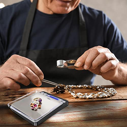 Fuzion Digital Gram Scale .01 Gram Accuracy, 500g Digital Jewelry Scale | Small Kitchen Food Scale with 2 Trays for Powder, Coffee, Gold, Coin, Small Reptile - Weight Gram and Oz - color: Black