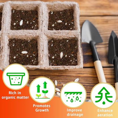 Seed Starting Soil Mix 2qt, Seed Starter Seedling Soil Ready to Use Suitable for Vegetable, Flower, Houseplant and Bonsai - color: Seedling Soil, size: 2qt
