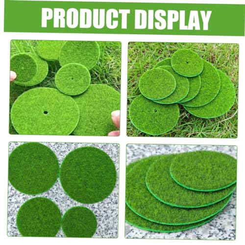 9pcs Micro Landscape Artificial Moss Rug Terrarium Moss Decor Green Faux for Planters Safe Artificial Mat Garden Accessory