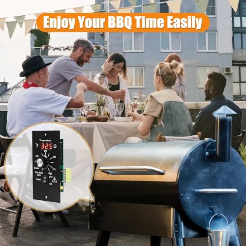 Digital Thermostat Control Panel Kit for Traeger Wood Pellet Grills, BAC236 Replacement Parts Digital Thermometer Pro Controller with 7" RTD Temperature Probe Sensor BAC194 Smoker Accessories - style: BAC236 Controller Kit