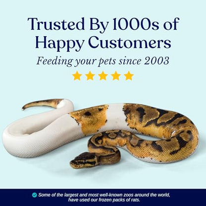 Frozen Large Adult Feeder Mice Food for Adult Ball Pythons Juvenile Red Tale Boa Monitors Lizards (20 Count) - size: 3-3.25 Inches (Pack of 20)