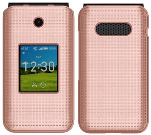 Holster Combo for Cricket Debut Flex Flip Phone Case Belt Clip - Rose Gold | Also Fits AT&T Cingular Flex 2, For Model U1030AA or U1030AC via 2023 - color: Rose Gold
