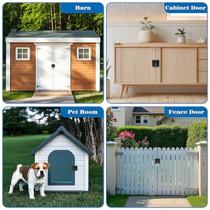 Alise Flip Latch,Gate Latches Slide Bolt Latch Safety Door Lock Catch for Barn Cabinet Pet Cage Wood Fence Bathroom Garage Window,SUS304 Stainless Steel Gate Hardware Locks,Matte Black,MS5009-B | SUS 304 Stainless Steel Door Latch Lock for Wooden Fence Sh