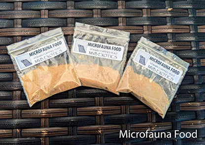 Microfauna Springtail Isopod Food - 30+ Day Supply - Vitamin Fortified - MVB Exotics