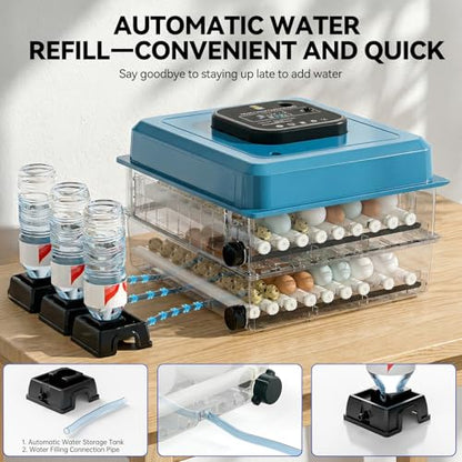 Incubators for Hatching Eggs, 136 Eggs Incubator Digital Poultry Hatcher with Auto Egg Turning, Temp & Humidity Display, 5 Modes, Day Counter & Egg Candler for Chicken/Duck/Goose/Quail