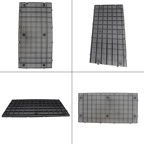 12 Pcs Aquarium Fish Tank Divider, Plastic Egg Crate Grid Divider Tray,Egg Crate for Mixed Breeding Light Diffuser(Black 30 * 15cm/11.81 * 5.9" -4.5mm Hole - color: Black, size: 30*15cm/11.81*5.9" -4.5mm Hole