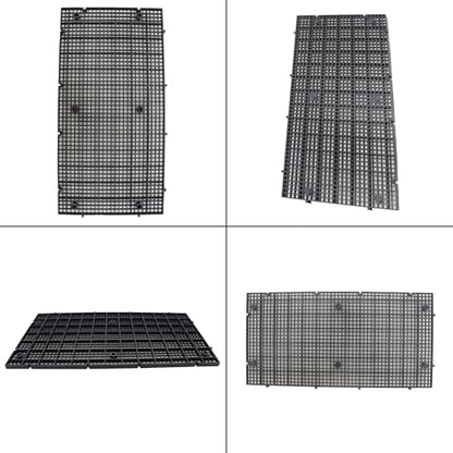 12 Pcs Aquarium Fish Tank Divider, Plastic Egg Crate Grid Divider Tray,Egg Crate for Mixed Breeding Light Diffuser(Black 30 * 15cm/11.81 * 5.9" -4.5mm Hole - color: Black, size: 30*15cm/11.81*5.9" -4.5mm Hole