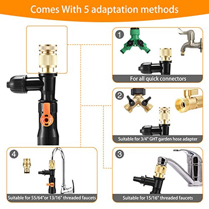 enomol Gravel Vacuum for Aquarium Water Changer Fish Tank Cleaning Tools,Siphon Universal Quick Pump Aquarium Water Changing (50ft) - size: 50ft