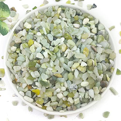 2LB Succulent and Cactus Pebbles, 1/5 Inch Jade Rocks | Natural Decorative Polished Stones, River Rocks for Plants, Vases and Outdoor Gardening,Green - color: Jade, size: 2 Pounds