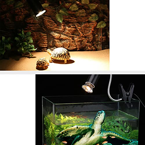 Alomejor Reptile Heat Lamp, 75W 360 Rotatable Basking Light, Aquarium Heating Lamp for Turtle, Lizard, Snake