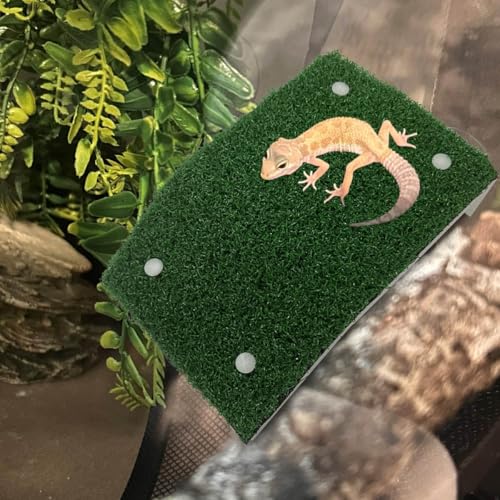 KVZVK Lawn Basking Platform for Turtle,Turtle Resting Simulated Grass Terrace,Reptile Tank Accessories for Grass Turtle, Newts,Frogs and Axolotls