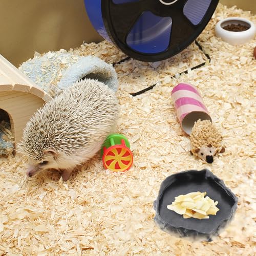 4 Pack Hermit Crab Food Bowl Round Water Dish Feeding Dish for Hermit Crab Turtle Snail Millipede Small Reptiles