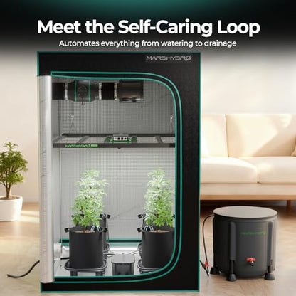 MARS HYDRO Drainage Trays 2-Pack Pot with Drainage Pipe for Grow Tent | Plant Trays Can Be Used As An Alternative Or To Extend The Mars Hydro Auto Drainage System for Indoor Growing - size: 2PC