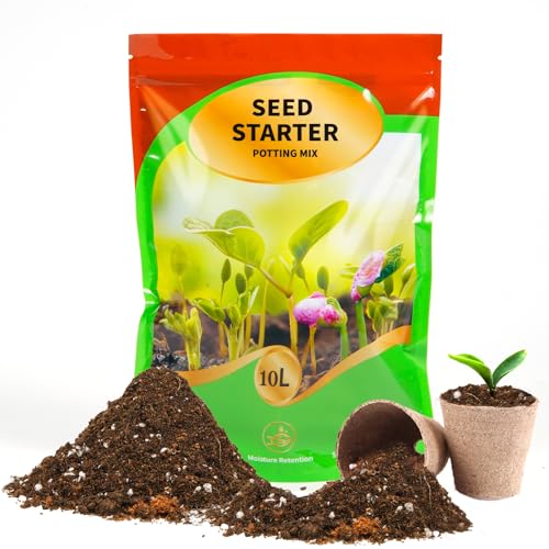 Seed Starting Soil Mix 10qt, Seed Starter Seedling Soil Ready to Use Suitable for Vegetable, Flower, Houseplant and Bonsai - color: Seedling Soil, size: 10qt