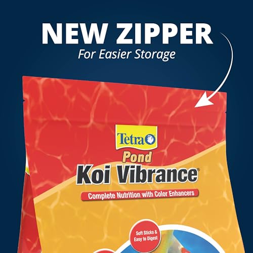 Tetra Pond Koi Vibrance Soft Sticks, Floating Pond Fish Food, 2.42 lbs | Daily Diet for Koi Fish and Ornamental Goldfish, Feed When Water is Above 50 Degrees, Highly Digestible, Clean & Clear Water - size: 2.42 Pound (Pack of 1)