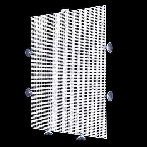 Cuyacili 2 Pack Fish Tank Divider, Plastic Grid Cuttable Grid Plate Fish Separator with 12 Suction Cups DIY Designed Clear Easy to Bent 10 * 13in - size: 10x13in