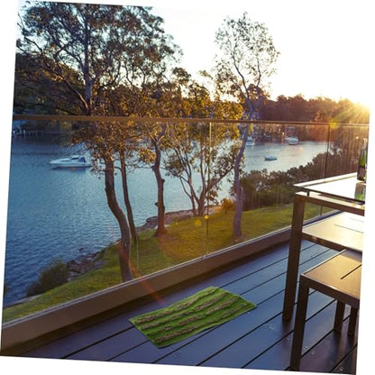 Mikikit Multifunctional Reptile Tank Carpet Realistic Grass Rug for Turtle Basking Pad Aquarium Grass Mat Outdoor Rug