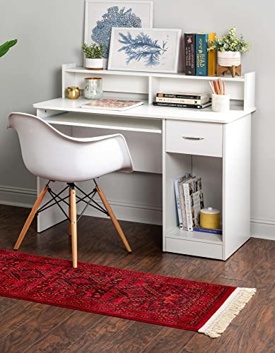 Unique Loom Tekke Collection Area Rug - Sheibani (2' x 6' 1" Runner, Red/ Black) - size: 2' x 6'1" (Runner)