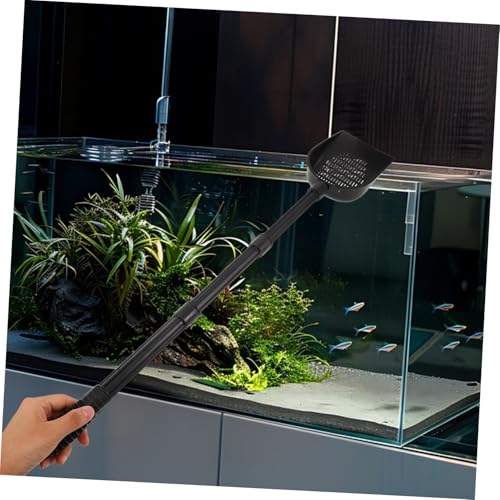 SHINEOFI Aquarium Gravel Long Handle Fish Tank Sand Shovel with Detachable Extension Handle Multipurpose Scoop for Gravel Sand and Debris Safe for Tank Decorations 26.77in