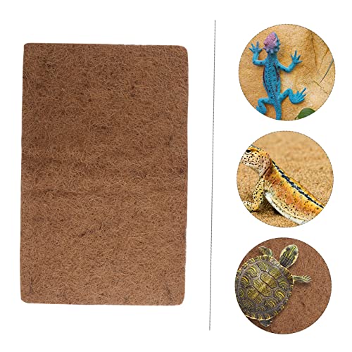 BESTonZON 3pcs Reptile Accessories Cozy Reptile Mat Cypress Mulch Bed Mat for Pet Tanks