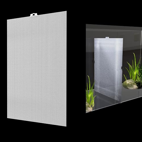 2 PCS Aquarium Fish Tank Divider Plastic Grid Divider Clear Cuttable Grid Plate Fish Tank Isolation with Bracket Fish Tank Separator for Betta Fish Tank Aquarium Terrarium 13 x 10 Inch