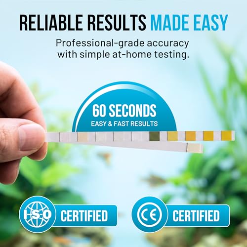 Aquarium Test Strips 11 in 1 | 150 Strips (100 x 10-in-1 + 50 Ammonia) | Tests pH, Ammonia, Nitrate, Nitrite & More | Freshwater & Saltwater Fish Tank Water Test Kit | 60-Second Results - style: 11-In-1 Test Kit