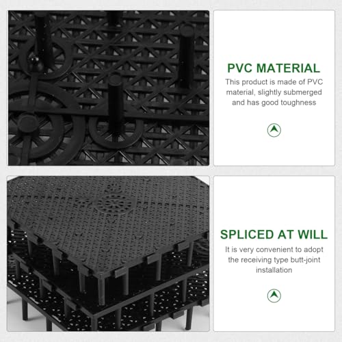 balacoo 20 Pcs Aquarium Undergravel Plate, Aquarium Bottom Plate, Fish Tank Sand Divider, PVC Sand Gravel Board for Fish Tank Accessory (Black)