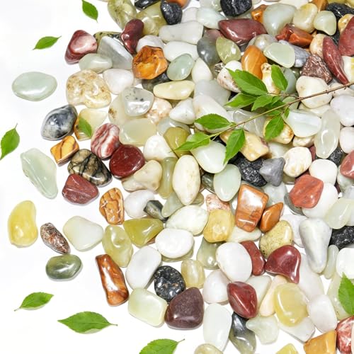 10 lbs Pebbles for Indoor Plants,1/2 Inch Stones for Plants,Small Colorful Pebbles,Suitable for Vases, Cactus Potted Plants, Fish Tanks,Fountain - color: Mixed Color, size: 1/2 Inch 10 LB