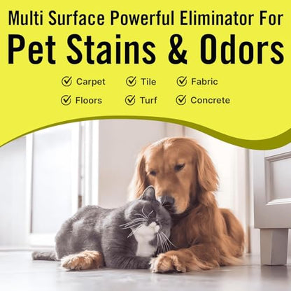 Multi-Purpose Probiotic Enzyme Citrus Cleaner, 1/2 Gallon (64 oz.) - Pet Stain and Odor Remover - Concentrated - Professional & Home Strength Drains, Floors, Bathrooms, Toilets Trash Can, Made in USA