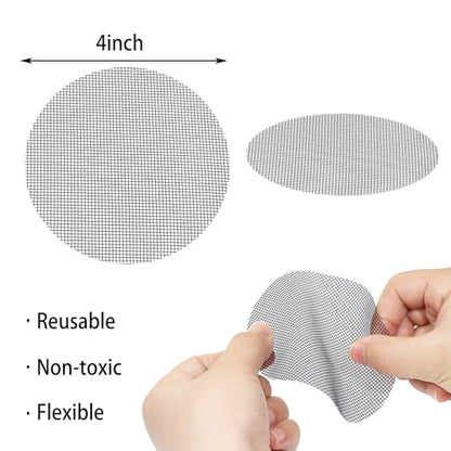 Mini Skater Plant Pot Mesh Drainage Screens Round Flower Pot Hole Cover Mesh Pads for Houseplant Outdoor Planters Succulents Bonsais Pots Eye Mesh Mats to Keeps Soil from Draining Out (20, 4 Inch)