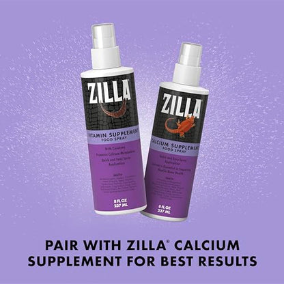 Zilla Vitamin Supplement Food Spray, with Carotene, Spray-on Multivitamin Supplement for Reptiles | With Carotene, Spray-on Multivitamin Supplement for Reptiles