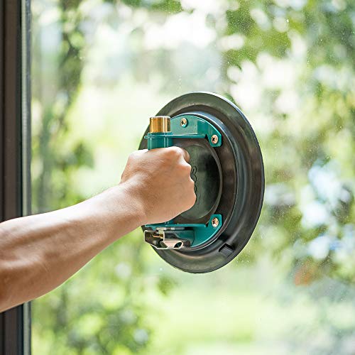 9" Glass suction cup for Granite & Glass Lifting,Vacuum Suction Cup Vacuum Lifter with Metal Handle and Brass Pump,700 lbs Load Capacity with Free Carrying Case - size: 9" 700lbs Capacity Suction Cup