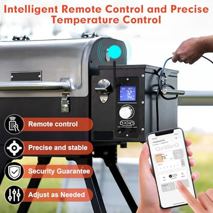 Gen 2 Retro Fit WiFi PID Pellet Grill Controller,Replacement for Camp Chef Pellet Grill & Smoker PG24-82 Models, PG24-82 Compatible with Pursuit 20, SG24, XT24, SGG/SG 30, SGX36, DLX24/36